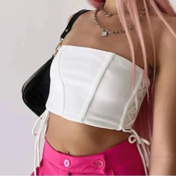 ▪️ Princess Polly | Mylor Strapless White Top - Picture 1 of 6